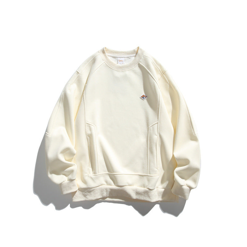 Unisex Oversize-Sweatshirt aus French-Terry mit Raglanärmeln, verdeckten Eingrifftaschen und kleinem Logopatch Echoarchiv