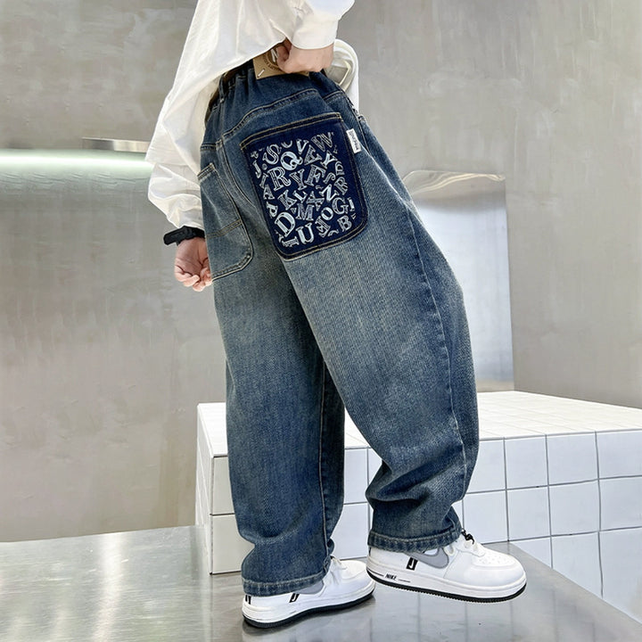 Damen lässige Baggy-Jeans mit einzigartigem Taschen-Design Echo Archiv