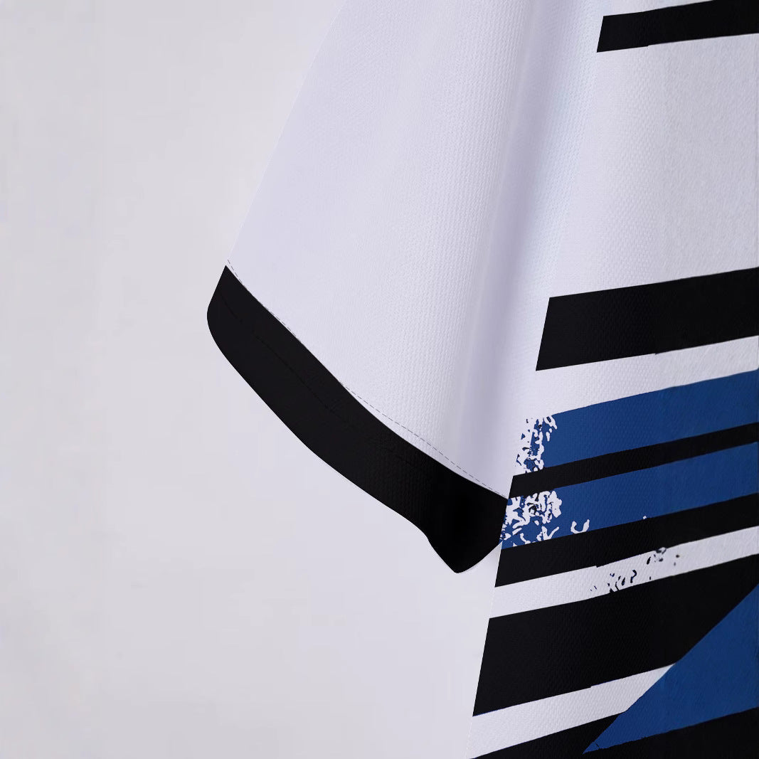 Herren Kurzarm Poloshirt mit dynamischem Streifenmuster Echoarchiv