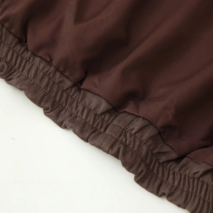 Damen Kurze Boxy‑Jacke mit Funnelkragen und verdeckter Front Echoarchiv