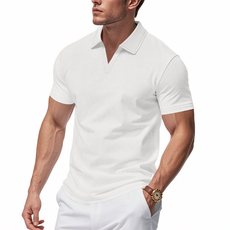 Herren modisches Poloshirt mit strukturiertem Design Echoarchiv
