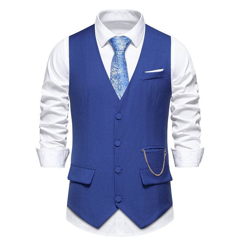 Herren elegante Anzugweste mit praktischen Taschen und modischem Design Echoarchiv