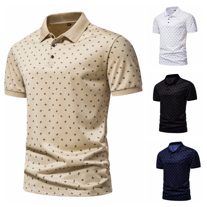 Herren Poloshirt mit modernem Muster und atmungsaktiven Eigenschaften Echoarchiv