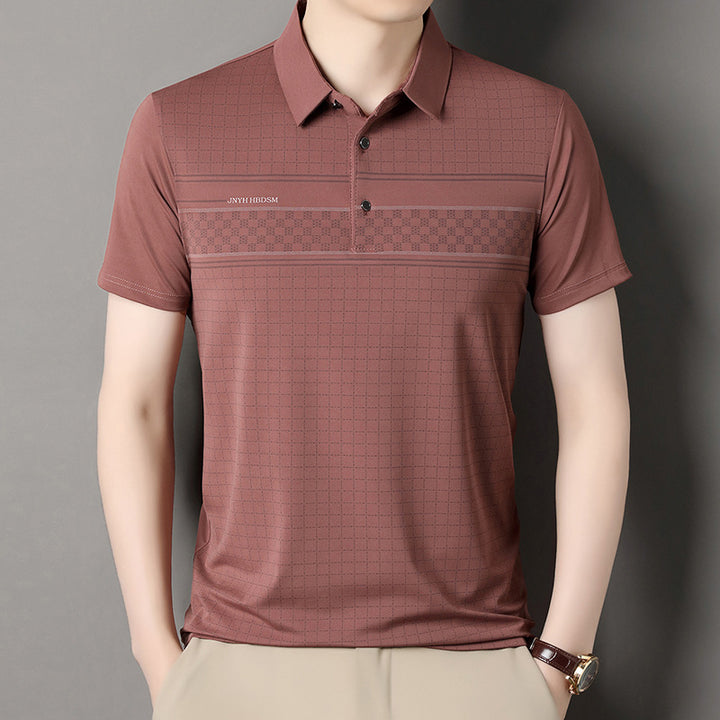 Herren Poloshirt mit atmungsaktivem Piqué-Design und stilvollen Kontraststreifen Echoarchiv