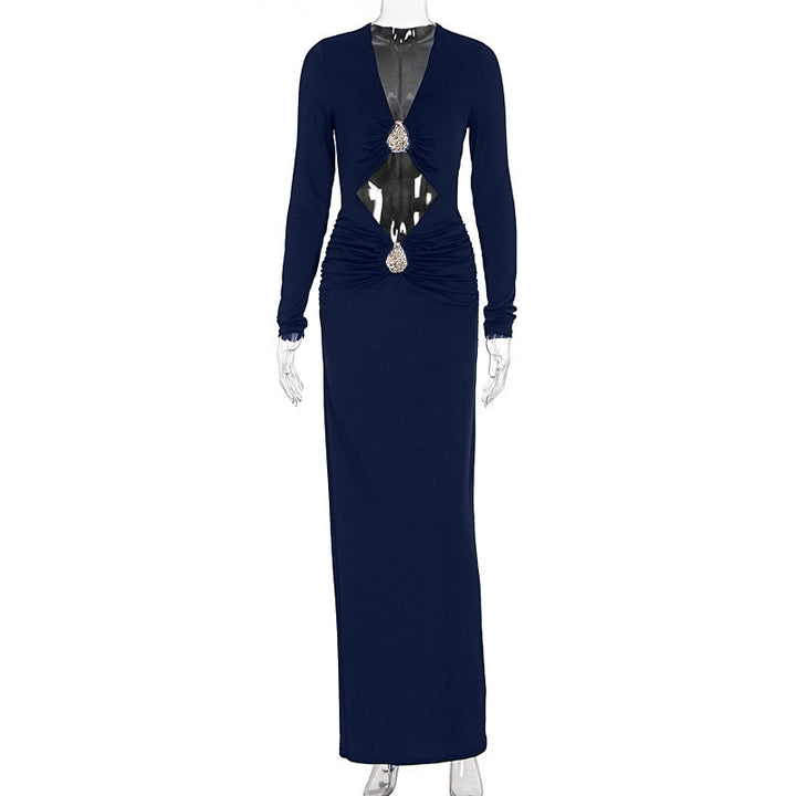 Damen Glamouröses Abendkleid mit raffinierten Cut-Outs und funkelnden Details Echo Archiv