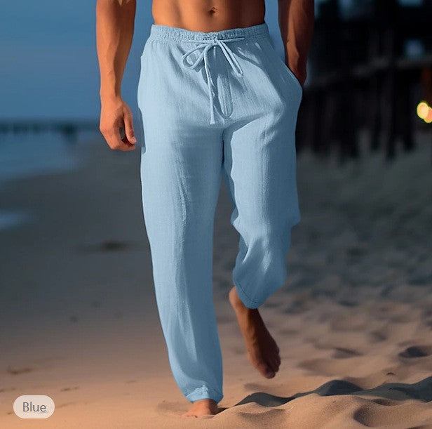Herren entspannende Strandhose mit elastischem Bund und praktischen Taschen Echoarchiv