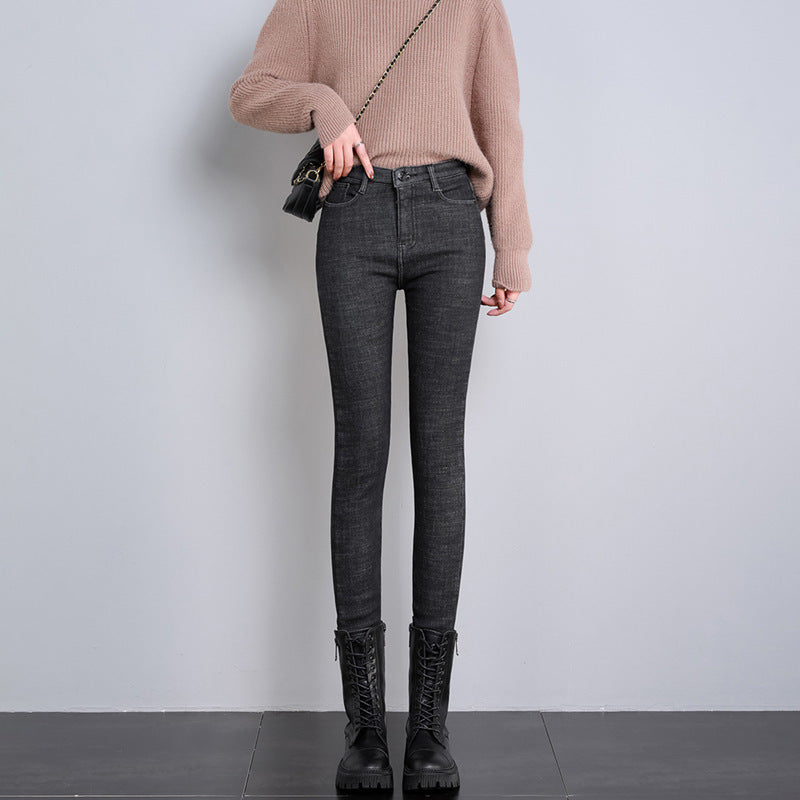 Damen nan hoch geschnittene Röhrenjeans mit formendem Stretchbund und schmalem Knöchelabschluss Echo Archiv