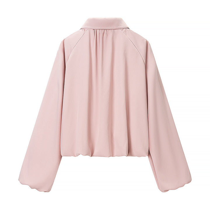 Damen Kurzblouson mit Kellerfalten, Reißverschluss und Ballonärmeln Echo Archiv