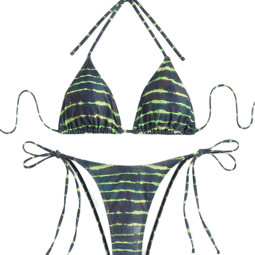 Damen Triangel-Bikini mit verstellbaren Bindebändern Echo Archiv