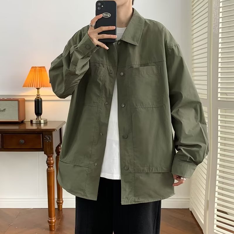 Herren lässige Utility-Jacke mit praktischen Taschen und modernem Schnitt Echoarchiv