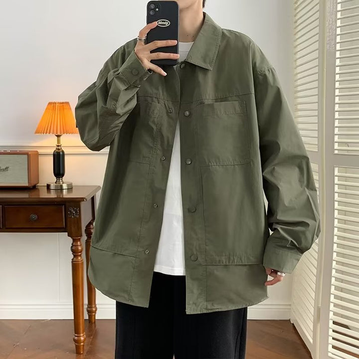 Herren lässige Utility-Jacke mit praktischen Taschen und modernem Schnitt Echoarchiv