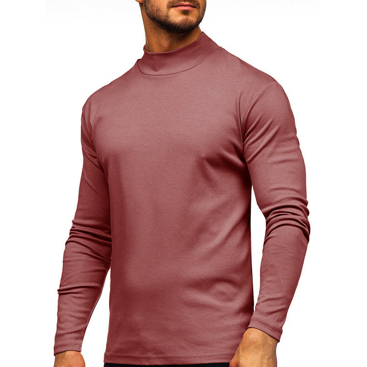 Herren Rollkragen-Langarmshirt aus atmungsaktiver Baumwolle Echoarchiv