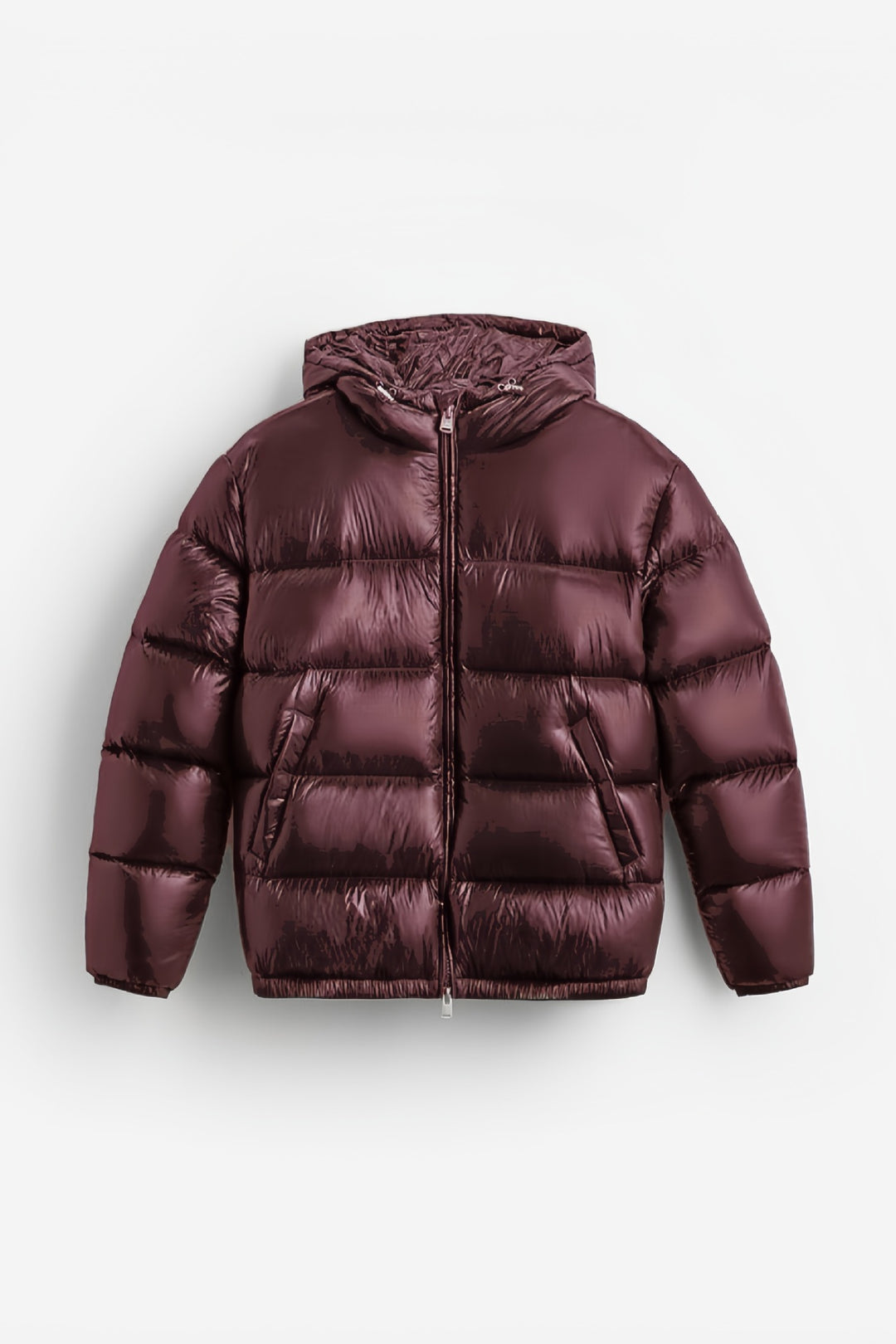 Damen nan glänzende Steppjacke mit Kapuze wattierter Thermofüllung und geradem Komfortschnitt Echo Archiv