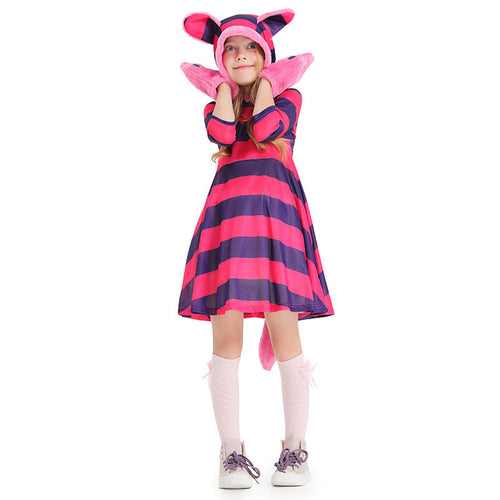 Mädchen Kapuzenkleid mit tierischen Ohren und verspielten Details Echo Archiv