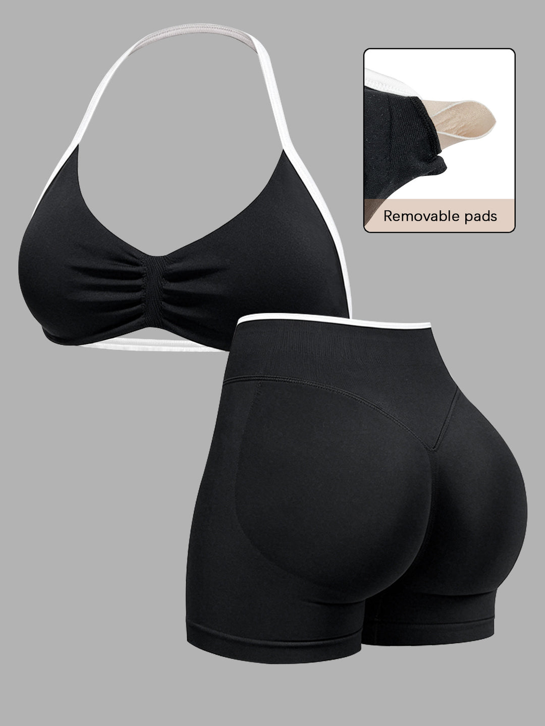 Damen Sportlicher Bikini mit gepolstertem Oberteil und hoher Taille Echo Archiv