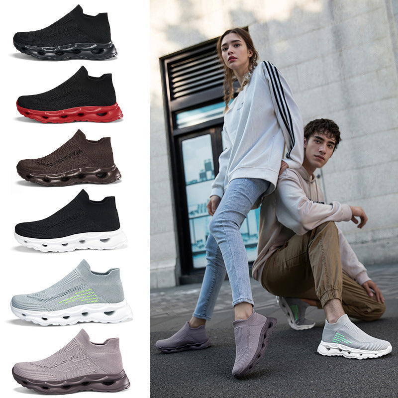Unisex nan sockenartiger Strickslipper mit gelochter Hohlkammer-Dämpfung Echo Archiv