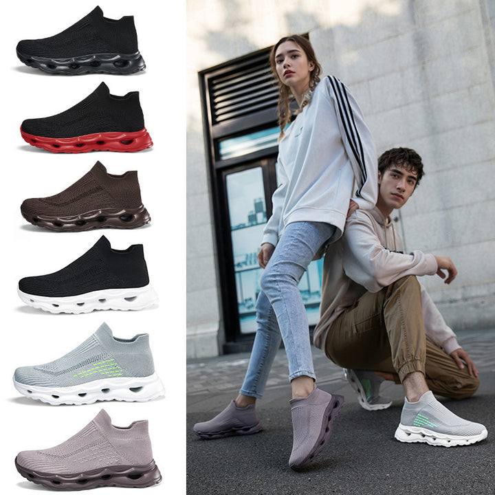 Unisex nan sockenartiger Strickslipper mit gelochter Hohlkammer-Dämpfung Echo Archiv