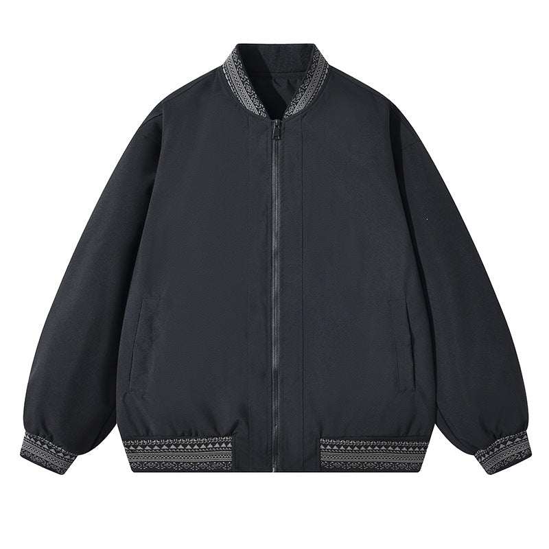 Damen Oversize Bomberjacke mit folklorischen Stickborden Echoarchiv