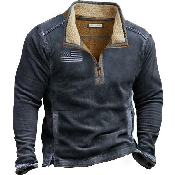 Herren Fleecejacke mit hohem Kragen und praktischer Reißverschlussöffnung Echoarchiv