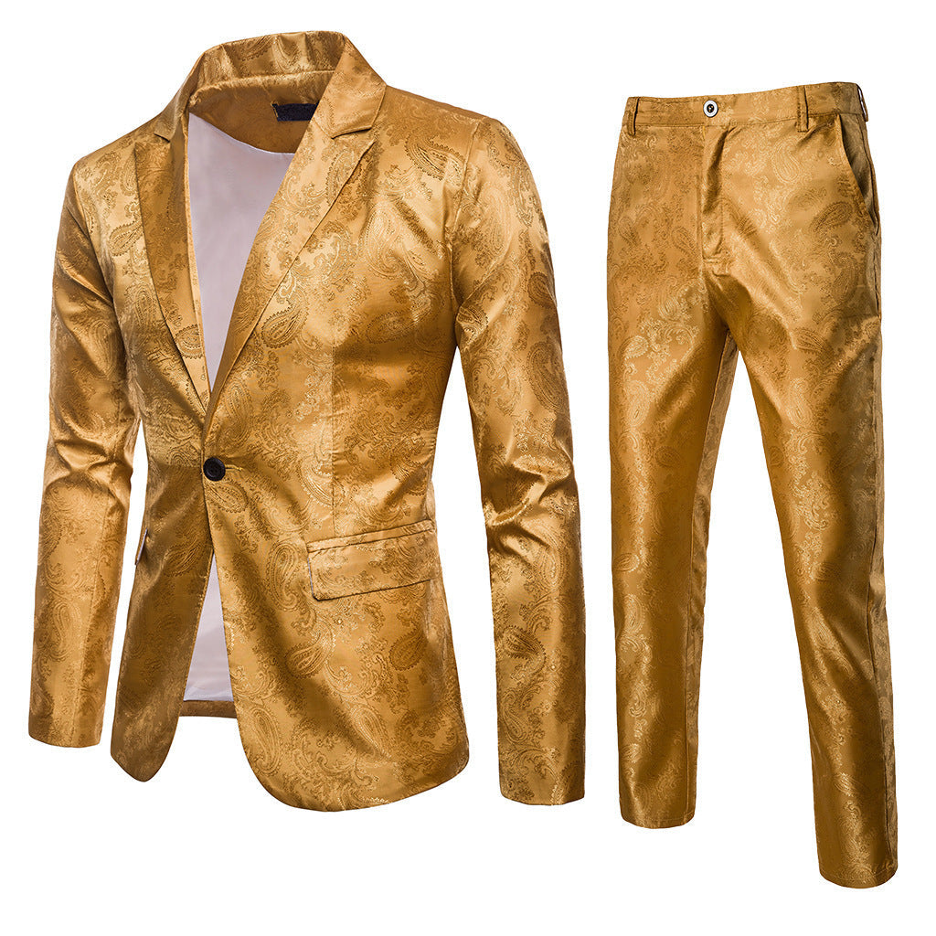Herren elegantes Anzug-Set mit feinem Paisleymuster Echoarchiv