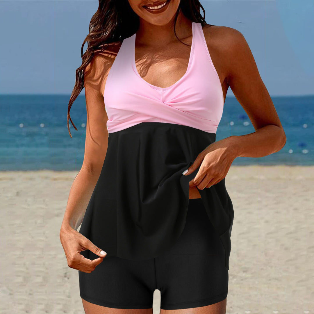 Damen Tankini-Set mit Hohe Taille und Sportlichem Flair Echo Archiv