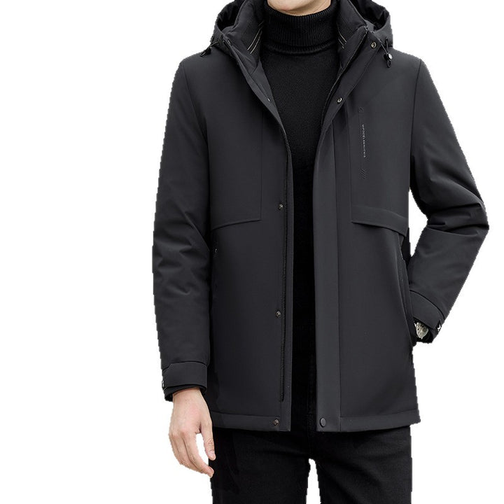 Herren isolierte Winterjacke mit verstellbarem Kapuzenkragen und praktischen Taschen Echoarchiv