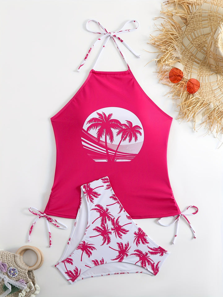 Damen Tankini-Set mit floralem Palmendruck Echo Archiv