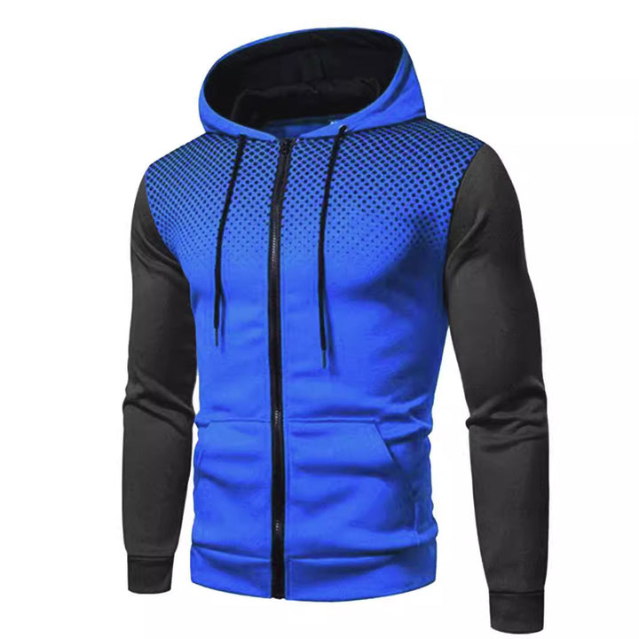 Herren sportliche Kapuzenjacke mit kontrastierenden Einsätzen Echoarchiv