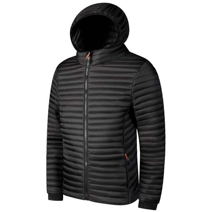 Herren Moderne Steppjacke mit Kapuze Echo Archiv