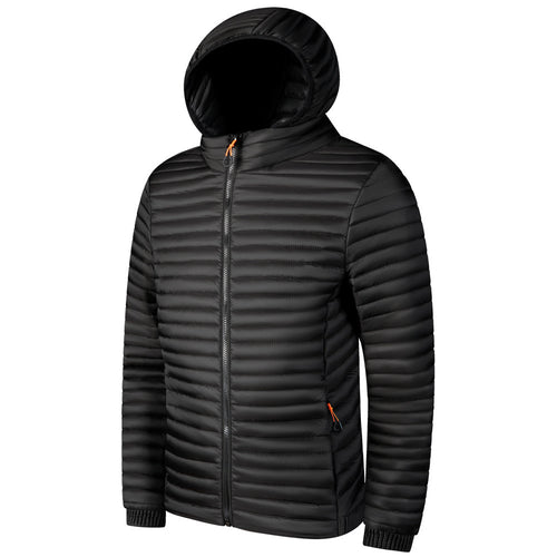 Herren Moderne Steppjacke mit Kapuze Echo Archiv