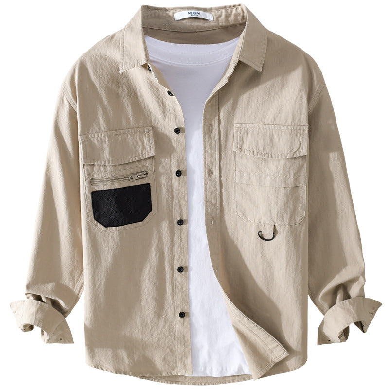 Herren Utility-Overshirt aus Baumwollmix mit Mehrfachtaschen und D-Ring Echoarchiv