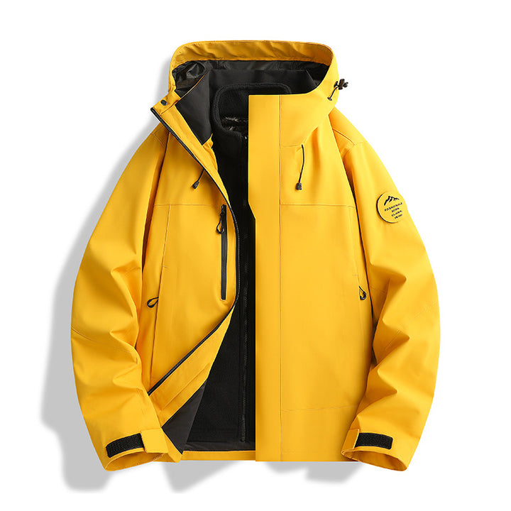 Herren Atmungsaktive, Wasserdichte Softshell-Jacke mit Fleecefutter und Kapuze Echo Archiv