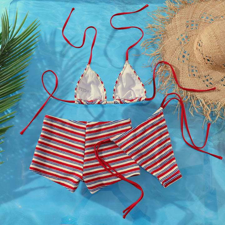 Damen Strand-Bikini-Set mit charmantem Streifenmuster Echo Archiv