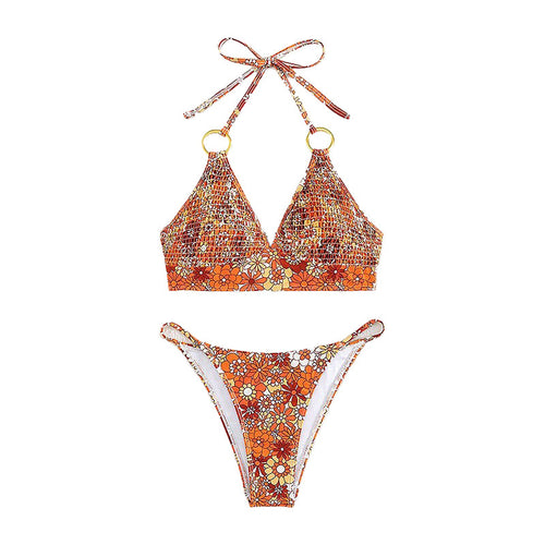 Damen Triangel-Bikini mit Schmuckdetails und verstellbaren Trägern Echo Archiv