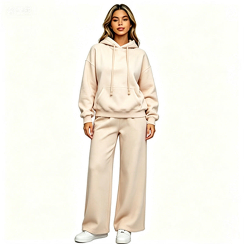 Damen Bequemer Oversized Hoodie mit weiten Jogginghosen Echoarchiv