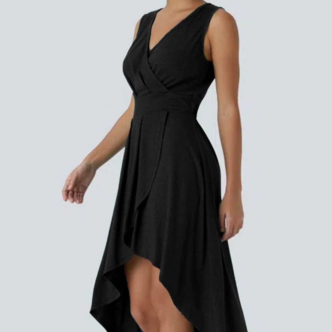 Damen Wickelkleid mit asymmetrischem Saum und elegantem Schnitt Echo Archiv