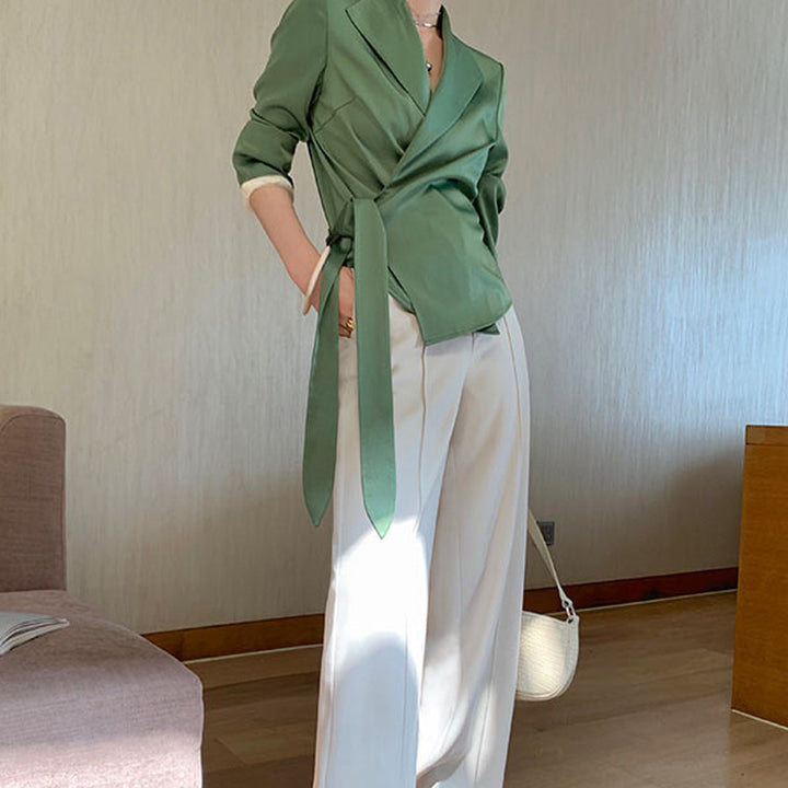 Damen eleganter Wickelblazer Echoarchiv
