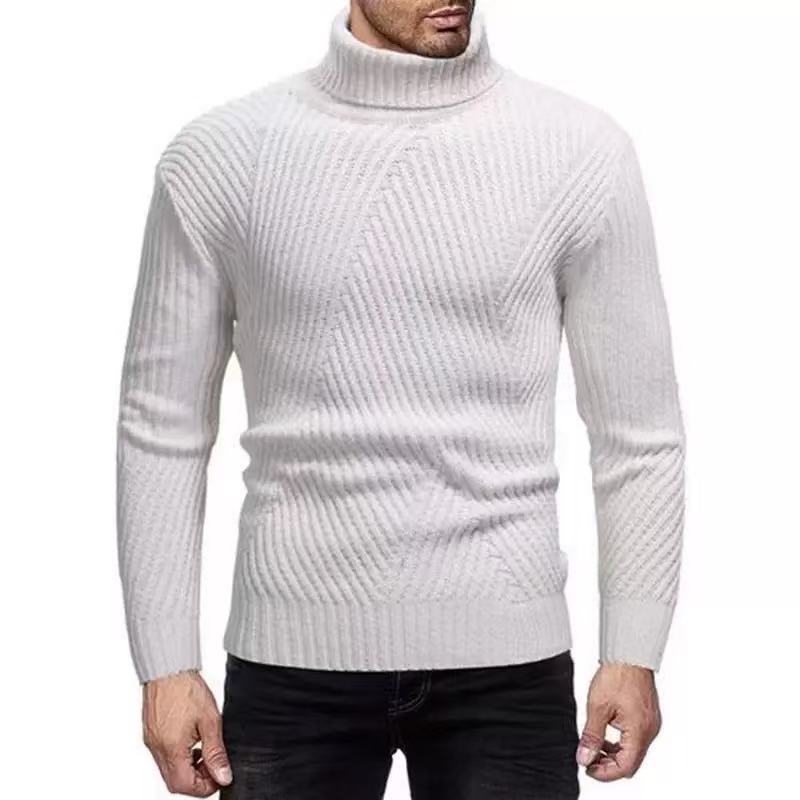 Herren Rollkragenpullover mit gerippter Struktur Echoarchiv