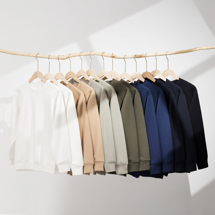 Unisex Minimalistisches Baumwoll-Sweatshirt mit Rundhals, Rippbündchen & Relaxed Fit Echo Archiv