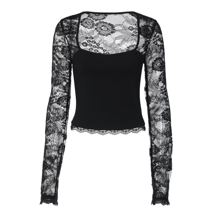 Damen Elegantes Oberteil mit Spitzendetails Echo Archiv
