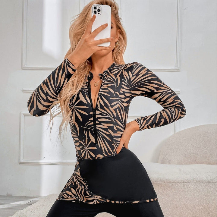 Damen modischer Sportanzug mit Zip und lässiger Passform Echo Archiv