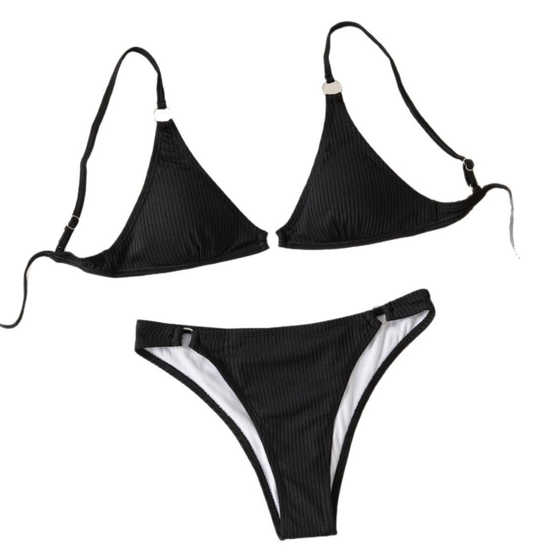 Damen Triangel-Bikini mit feinem Ripp-Design und verstellbaren Trägern Echo Archiv
