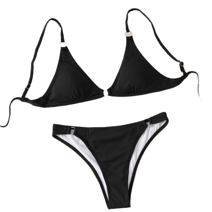 Damen Triangel-Bikini mit feinem Ripp-Design und verstellbaren Trägern Echo Archiv