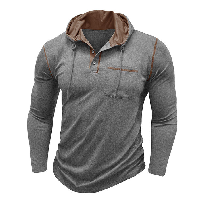Herren Longsleeve-Hemd mit Kapuze Echoarchiv
