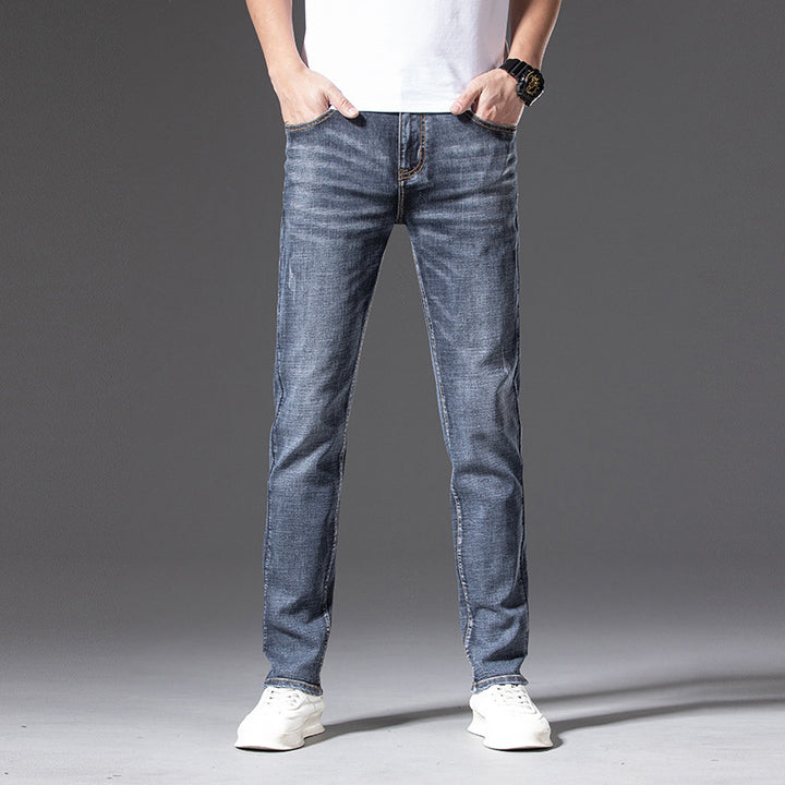 Herren Slim‑Straight Stretchjeans mit leichter Used‑Optik Echo Archiv