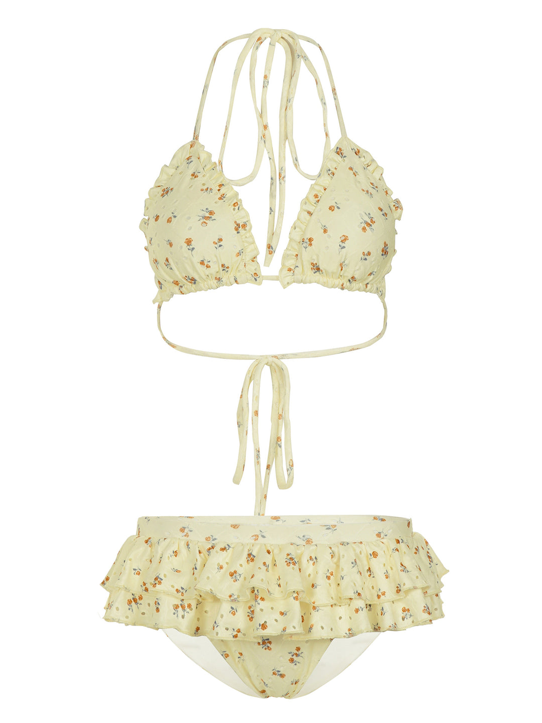 Damen florales Bikiniset mit Rüschendetails Echo Archiv