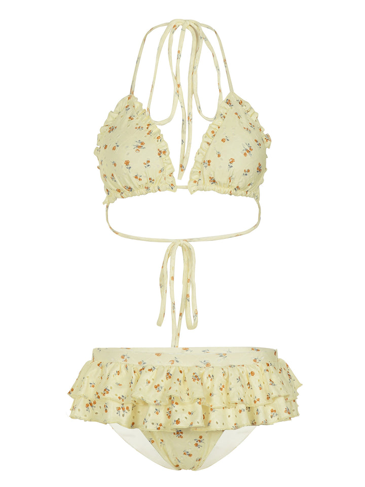 Damen florales Bikiniset mit Rüschendetails Echo Archiv