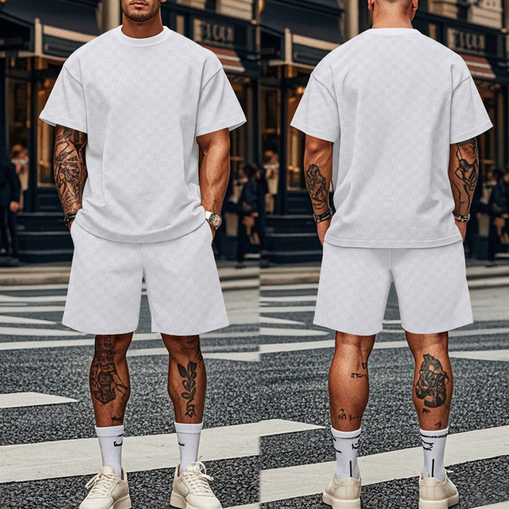 Herren Sportliches Kurzarm T-Shirt und Shorts Set Echoarchiv