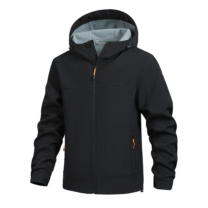 Herren Funktionsjacke mit verstaubarem Kapuzenkragen und winddichten Eigenschaften Echoarchiv