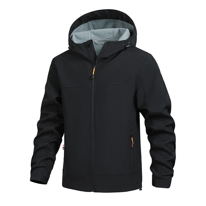 Herren Funktionsjacke mit verstaubarem Kapuzenkragen und winddichten Eigenschaften Echoarchiv